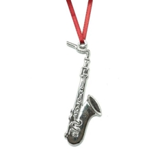 House of Morgan HOMSX Pewter Saxophone Ornament