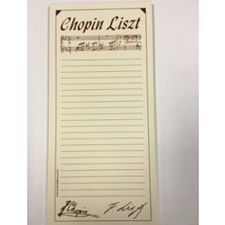 Music Gifts CL02 Chopin Liszt - Full Size Note Pad