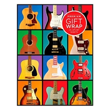 Hal Leonard 00152187 Retro Guitar Gift Wrapping Paper