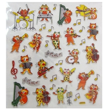 Aim Gifts AIM29522 Musical Cats Stickers