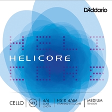 D'Addario H5104/4M Helicore 4/4 Cello String Set - Medium Tension