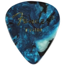 Fender 12351TOT Thin Celluloid Guitar Picks - Ocean Turquoise 12-pack