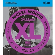 D'Addario EXL120 Super Light (.009) Electric Guitar String Set