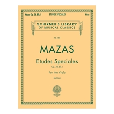 Mazas: Etudes Especiales, Op. 36, Book 1 for the Viola