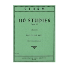 Sturm: 110 Studies, Op. 20, Vol. 1 for String Bass