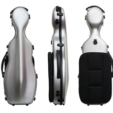 J & J String VF12 4/4 Violin Shaped Case - Gray