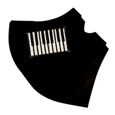Aim Gifts AIMMUAC19 Embroidered Black Face Mask - Keyboard