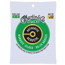 Martin MA170S 80/20 Bronze Guitar String Set - Extra Light, Silked, .010