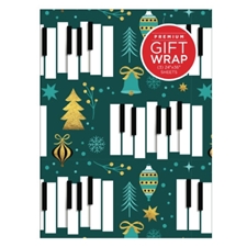 Hal Leonard 00356872 Golden Piano Keys Gift Wrapping Paper