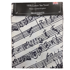 Music Gifts TT02 Manuscript Tea Towel