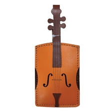 Music Gifts RLT2 Leather & Suede Violin Luggage Tag