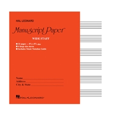 PM Music Manuscript Paper - Wide Staff