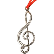 House of Morgan HOMTC Pewter Treble Clef Ornament
