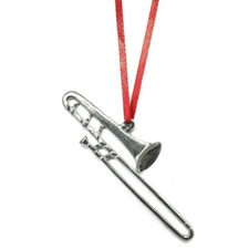 House of Morgan HOMTB Pewter Trombone Ornament