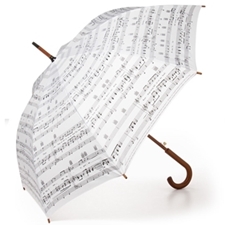 Music Gifts UM04 Wood Handle Umbrella - Raindrops Keep Fallin'...