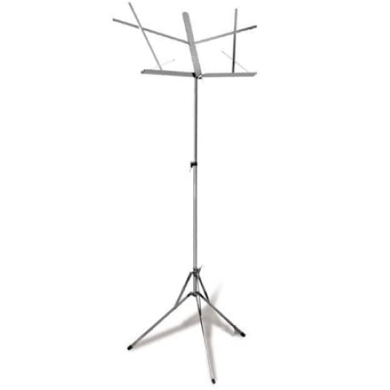 PM Music Center - Hamilton KB400N+ Silver Folding Music Stand with Bag