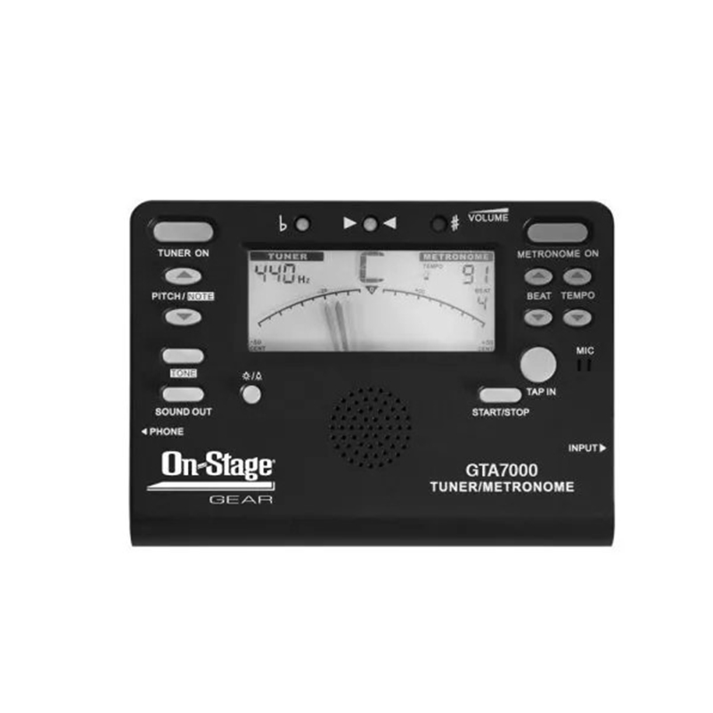 PM Music Center - Onstage GTA7000 Chromatic Tuner/Metronome with