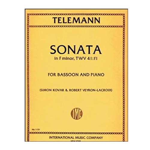Sonata in F minor, TWV 41:f1 for Bassoon