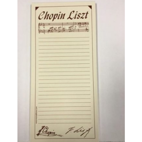 Music Gifts CL02 Chopin Liszt - Full Size Note Pad