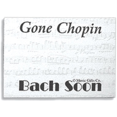 Music Gifts PIN060 Gone Chopin Bach Soon Post-It Note Pad