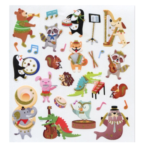 Aim Gifts AIM29593 Musical Animals Stickers