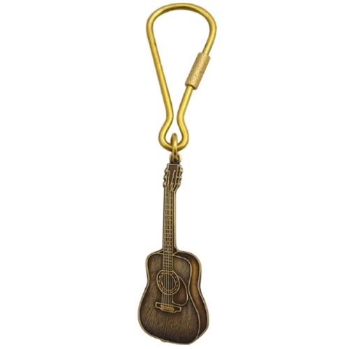 Aim Gifts AIMK13B Brass Guitar Keychain