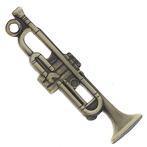 Aim Gifts AIMK62A Brass Trumpet Keychain