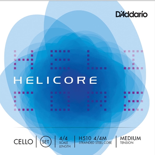 D'Addario H5104/4M Helicore 4/4 Cello String Set - Medium Tension