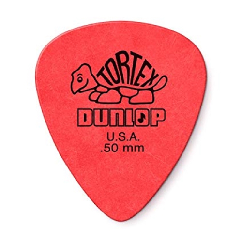 Dunlop 418P-0.50 Tortex 0.50mm (Red) Guitar Picks 12-pack