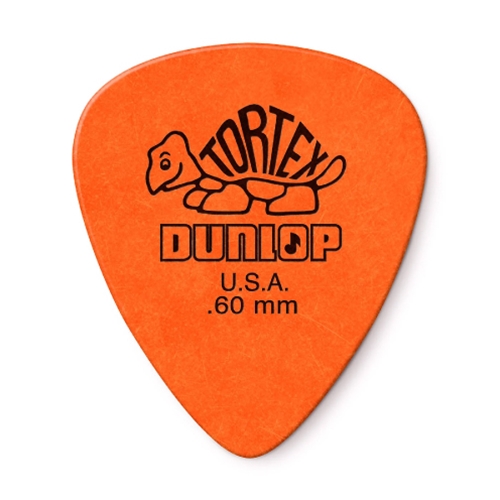 Dunlop 418P-0.60 Tortex 0.60mm (Orange) Guitar Picks 12-pack