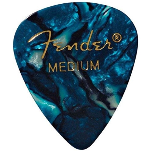 Fender 12351MOT Medium Celluloid Guitar Picks - Ocean Turquoise 12-pack