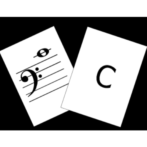 Bass Clef Classroom Flashcards