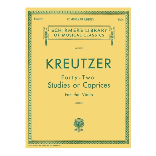 Kreutzer: 42 Studies or Caprices for the Violin