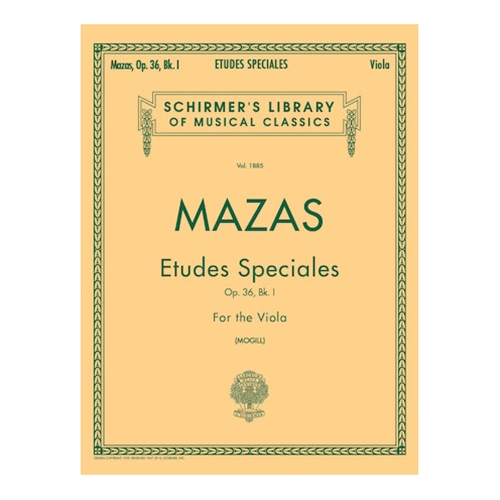 Mazas: Etudes Especiales, Op. 36, Book 1 for the Viola