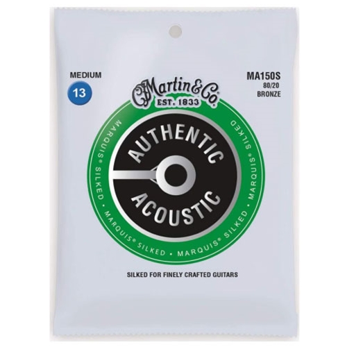 Martin MA150S 80/20 Bronze Guitar String Set - Medium, Silked, .013