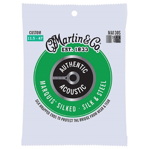 Martin MA130S Silk & Steel Guitar String Set - Silked