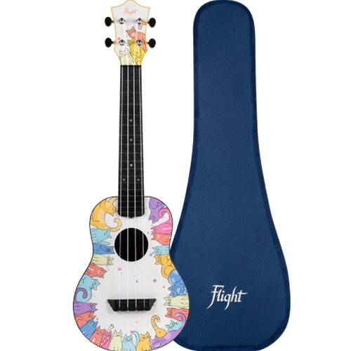 Flight Ukuleles TUC-KITTY Cat Travel Concert Ukulele