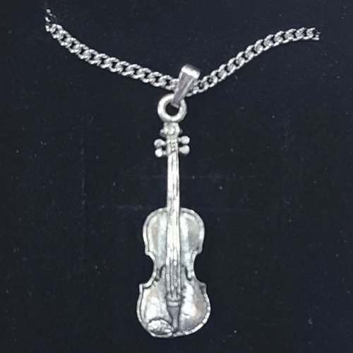 Music Gifts PP2 Violin Pewter Necklace