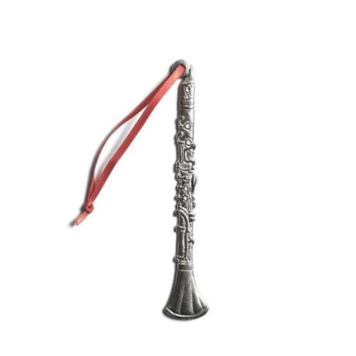 House of Morgan HOMCL Pewter Clarinet Ornament