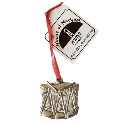 House of Morgan HOMDR Pewter Drum Ornament