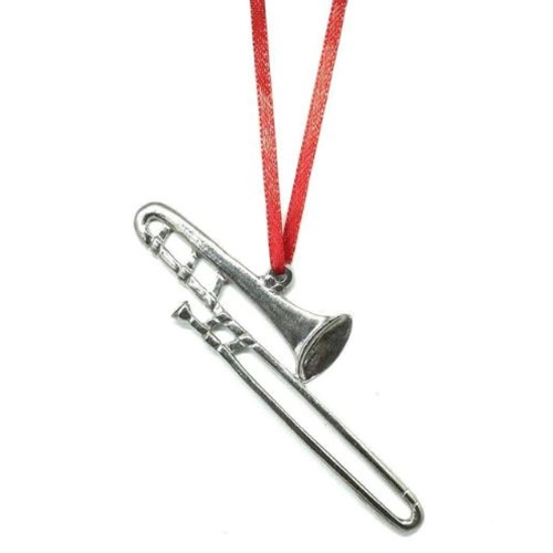 House of Morgan HOMTB Pewter Trombone Ornament