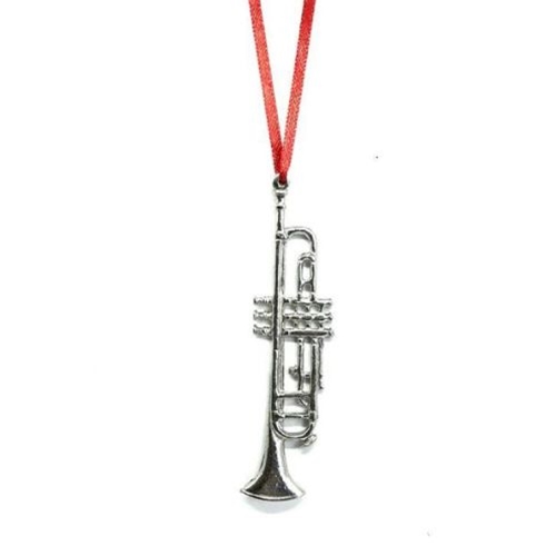House of Morgan HOMTP Pewter Trumpet Ornament
