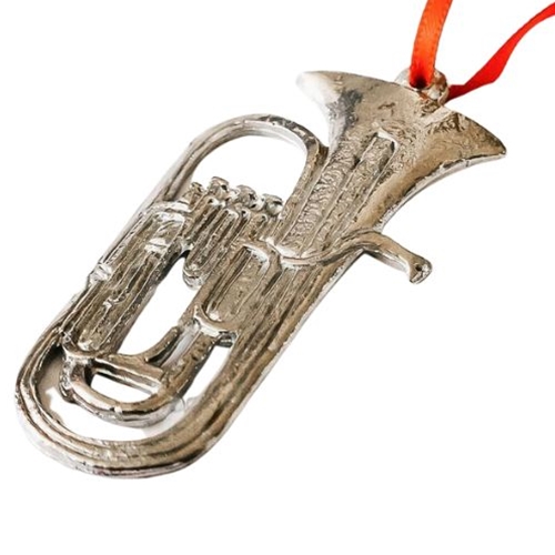 House of Morgan HOMTU Pewter Tuba Ornament