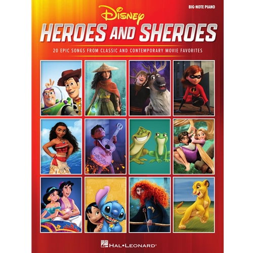 Disney Heroes and Sheroes for Big Note Piano