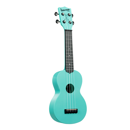 Kala KA-WMG-BL-S Waterman Beach Collection Soprano Ukulele - Aqua Mist (Glow in the Dark)