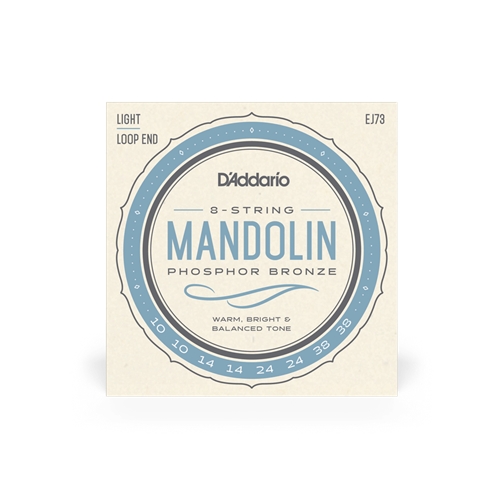 D'Addario EJ73 Mandolin String Set - Light, Phosphor Bronze
