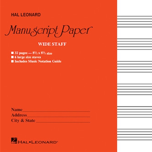 Wide Staff Manuscript Paper