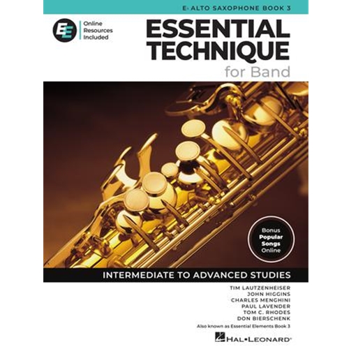 Essential Technique for Band (Essential Elements, Book 3) - Eb Alto Saxophone