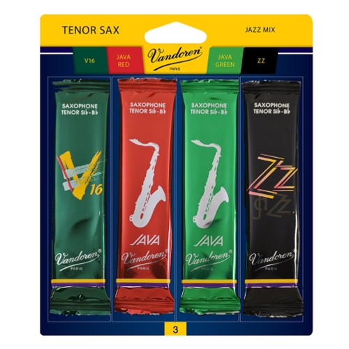 Vandoren SRMIXT Tenor Sax Jazz Reed Mix Card